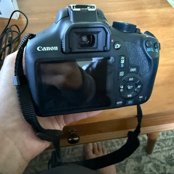Canon EOS Rebel T6 DSLR Camera with Black and Red Accents